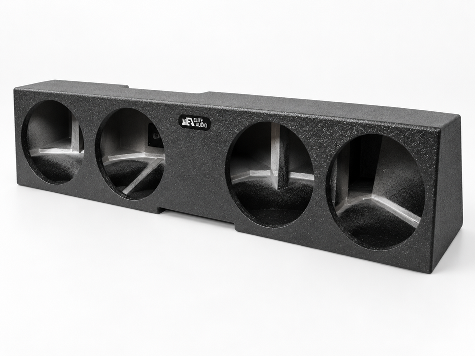 Quad 10 Ported Subwoofer Box, SilveradoSierra Crew Cab 2019+