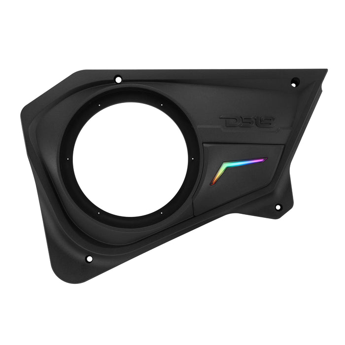 DS18 Polaris RZR PROBD8 Rear Door Speaker Panels for 8” 500W RMS Speakers with Digital LED Lighting