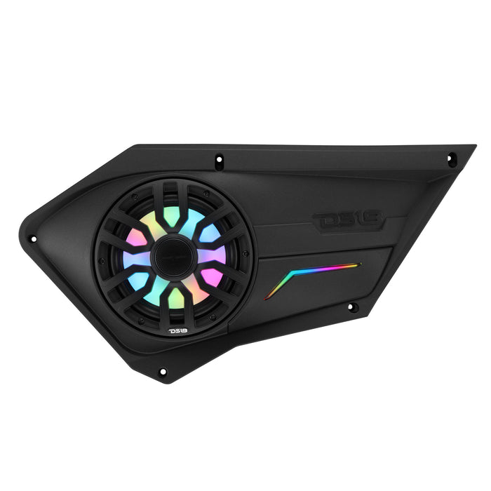 DS18 PROFD8LD Polaris RZR Front Door Panels Loaded with NXL-IQ/BK 8" Coaxial Speakers