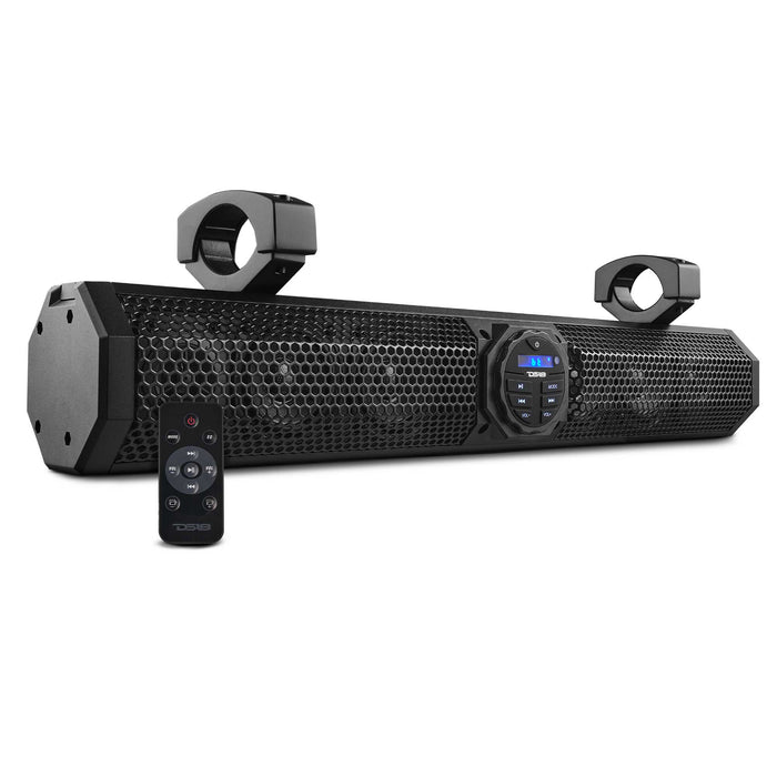24" Marine Sound Bar Speaker System, 6 Speakers 600 Watts, Bluetooth v5.0, Rotating Control Panel