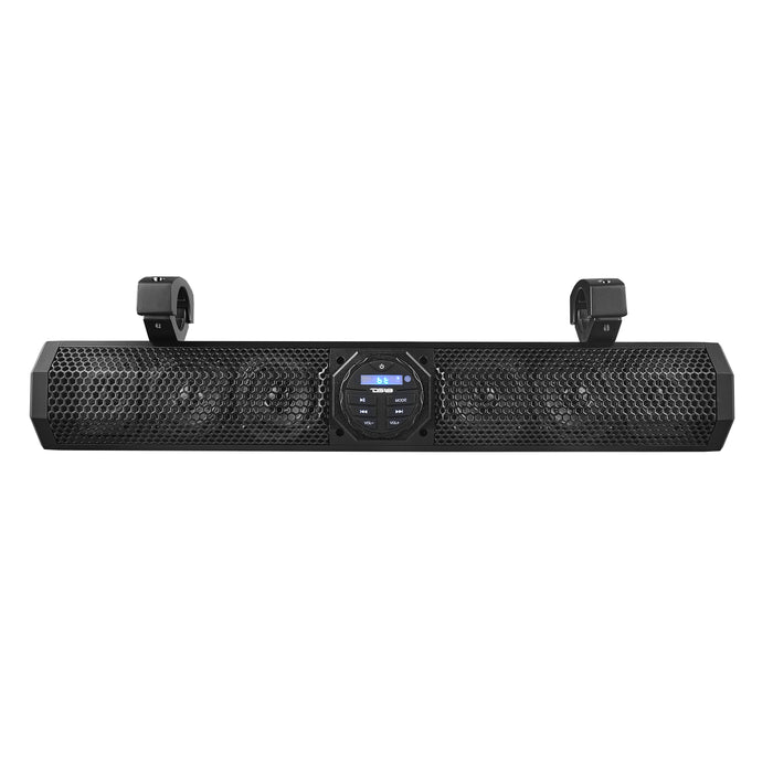 24" Marine Sound Bar Speaker System, 6 Speakers 600 Watts, Bluetooth v5.0, Rotating Control Panel
