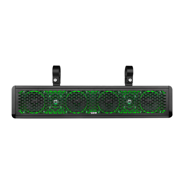 DS18 SBAR25 25 Inch Hydro Sound Bar 2-Way Waterproof Speaker System with Integrated RGB Lights 200 RMS 600 Watts Max - Ideal for ATV UTV SXS Marine RZR Easy Installation