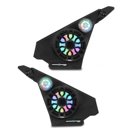 Polaris Slingshot Front Kick Panel Speaker Pods, pair with RGB lit woofers and tweeters