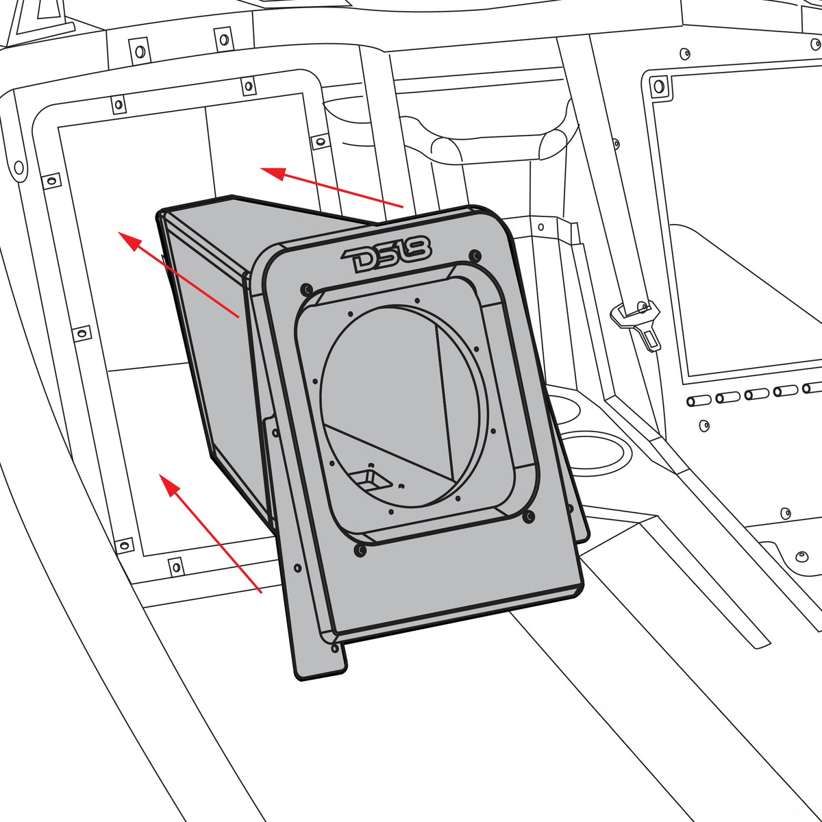 DS18 SLG-RSUB10XL Slingshot 10-inch sealed subwoofer enclosure - view 3