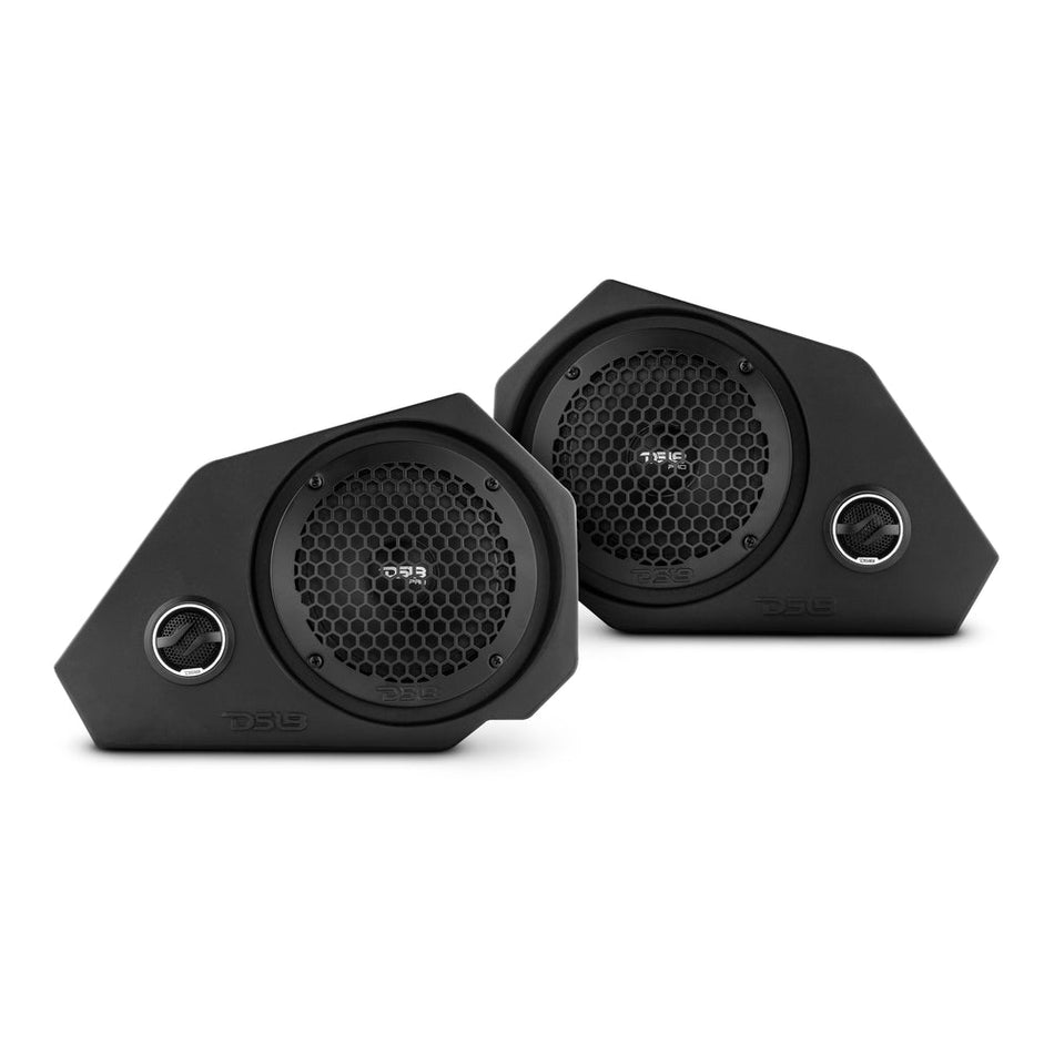 DS18 SLG-SP6LD Polaris Slingshot Side Panel Speaker Enclosure Loaded with 2 x PRO-SM6, 2 x ZXI-T1 & 2 x PRO-GRILL6-MS/BK | 2015–2019