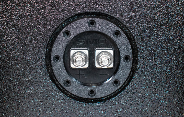 Elite Audio Enclosures | GMC Sierra / Chevrolet Silverado Crew Cab 2019+ Quad 8" Ported -  USA Made Subwoofer Box with Bed Liner Spray Finish