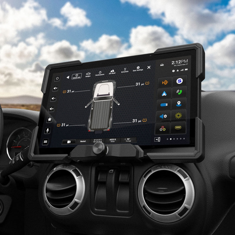SRX-JK11128 Jeep Wrangler JK (2011-2018) HORIZON12 Multimedia Infotainment Display With Integration & Installation Kit