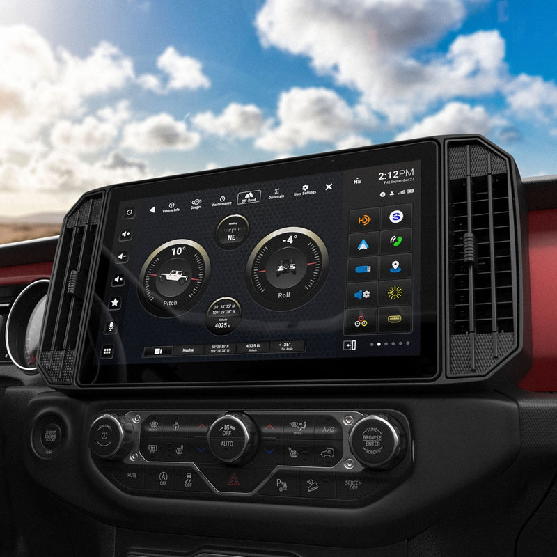 SRX-JW18128 Jeep Wrangler JL (2018-2023)/Gladiator JT (2020-2023) HORIZON12 Multimedia Infotainment Display with Integration & Installation Kit