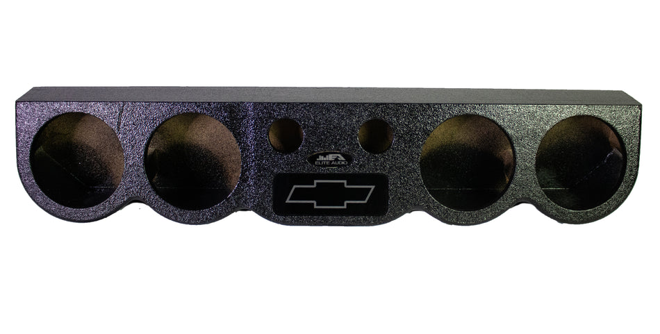 SS-ROOFPANEL 4x6.7 – Universal 38" Sound Bar Pod for 4x 6.7" Midrange & 2x 2" Tweeters – Classic Black with Chevy Logo