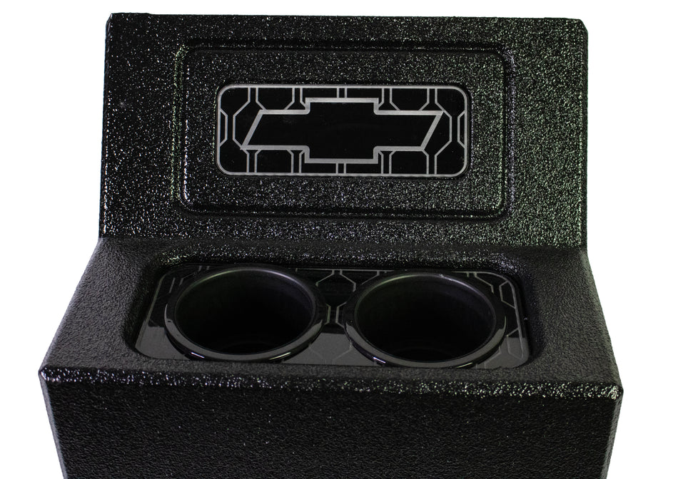 Custom Center Console for 1988–1998 Chevy Silverado & GMC Sierra Bench Seat – Fits Dual 6.5” Speakers, 3.8” Tweeters & Cup Holders