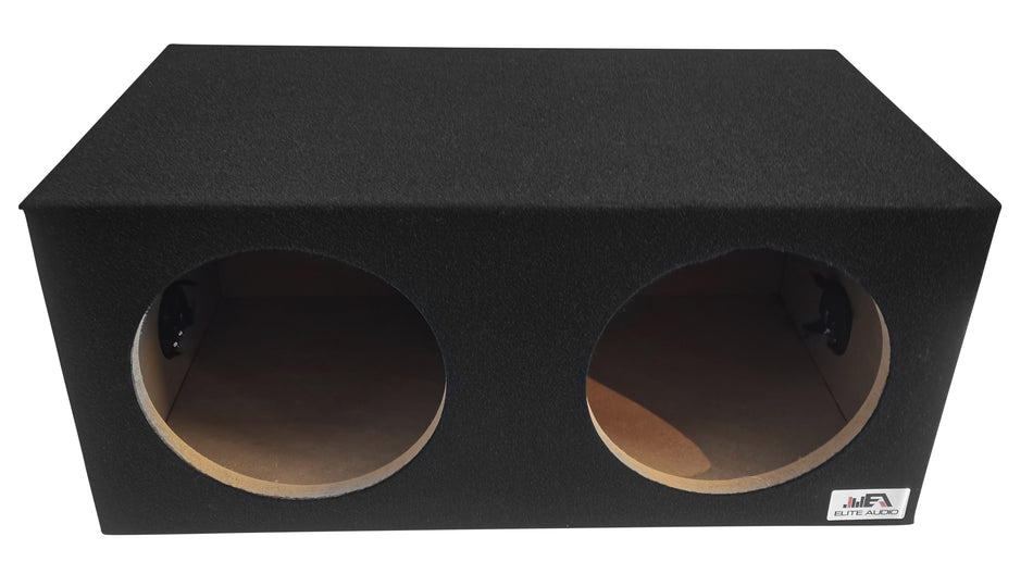 ELITE AUDIO EBOX-SSD10 | Single 10" Sealed Subwoofer Enclosure - Plush OEM-Grade Carpet, 3/4" MDF Construction, Braced Design, and Spring-Loaded Terminals for Superior Durability & Tight, Accurate Bass