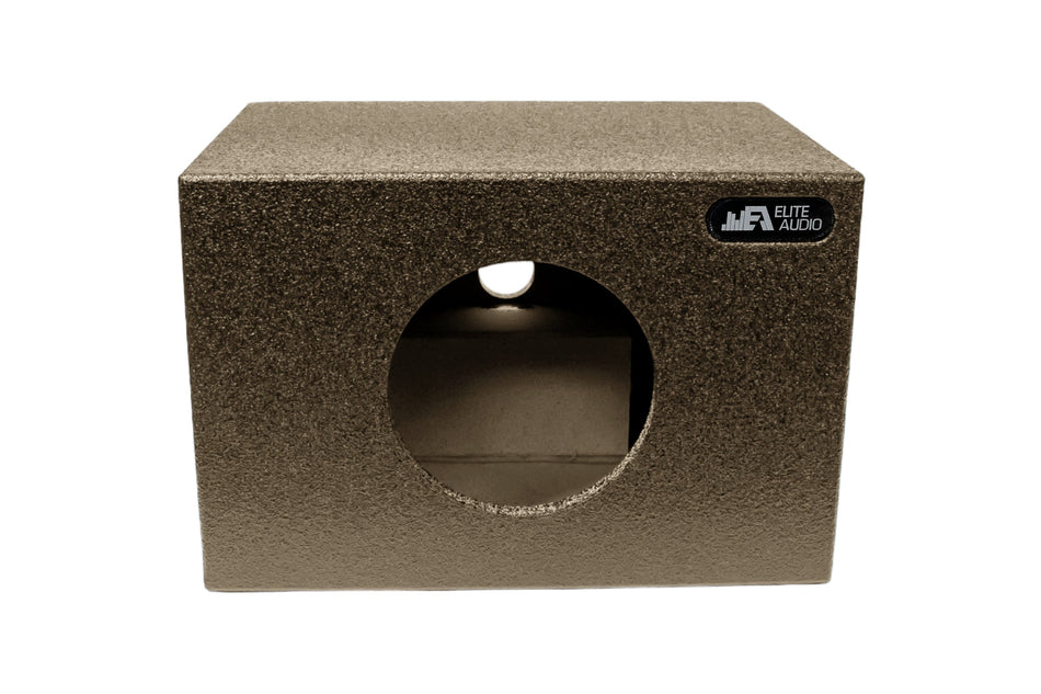 Elite Audio Enclosures | Universal Single 8" Ported -  USA Made Subwoofer Box with Bed Liner Spray Finish