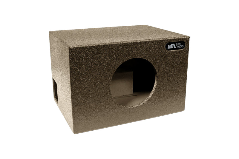 Elite Audio Enclosures | Universal Single 8" Ported -  USA Made Subwoofer Box with Bed Liner Spray Finish