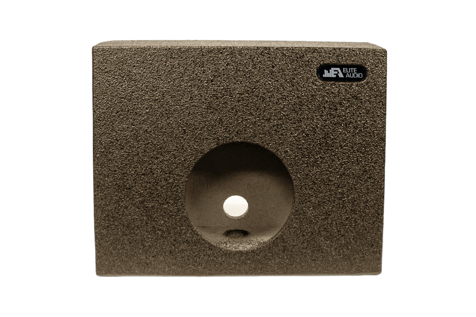 Elite Audio Enclosures | Single 8" Angled Truck Wedge Pair -  USA Made Subwoofer Box with Bed Liner Spray Finish