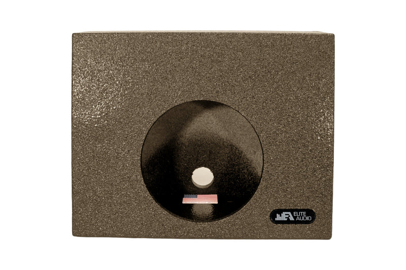 Elite Audio Enclosures | Single 10" Angled Truck Wedge Pair -  USA Made Subwoofer Box with Bed Liner Spray Finish