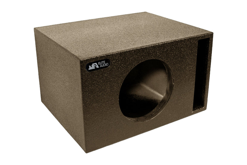Elite Audio Enclosures | Universal Single 10" Ported XL SPL -  USA Made Subwoofer Box with Bed Liner Spray Finish