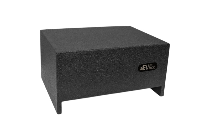 EAG Enclosures | Single 10" Sealed Universal Truck Downfire - Premium USA Made Subwoofer Box with Bed Liner Spray Finish