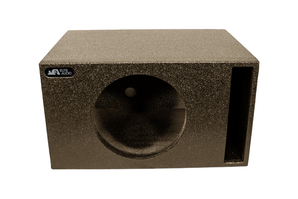 Elite Audio Enclosures | Universal Single 12" Ported XL SPL -  USA Made Subwoofer Box with Bed Liner Spray Finish