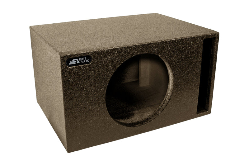 Elite Audio Enclosures | Universal Single 12" Ported XL SPL -  USA Made Subwoofer Box with Bed Liner Spray Finish