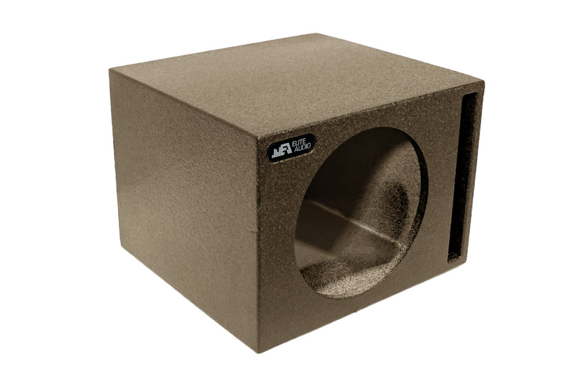Elite Audio Enclosures | Universal Single 12" Ported -  USA Made Subwoofer Box with Bed Liner Spray Finish
