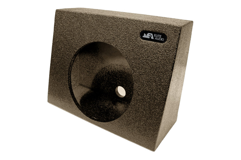 Elite Audio Enclosures | Single 12" Angled Truck Wedge Pair -  USA Made Subwoofer Box with Bed Liner Spray Finish