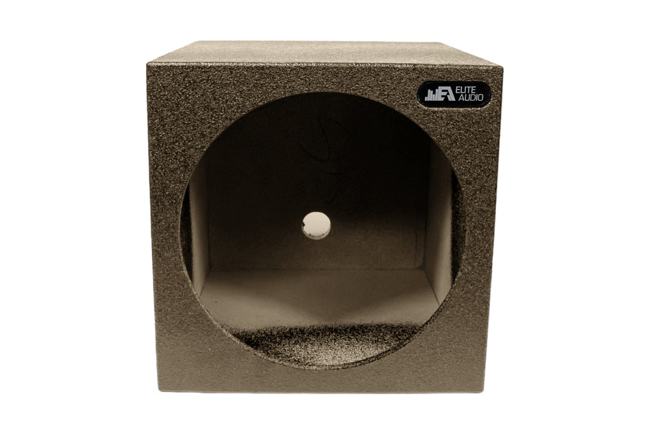 Elite Audio Enclosures | Universal Single Sealed 12" -  USA Made Subwoofer Box with Bed Liner Spray Finish
