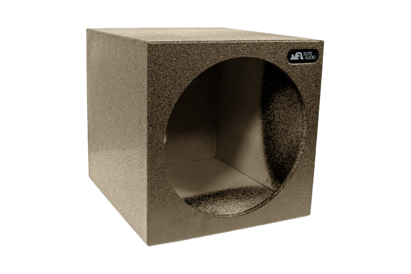 Elite Audio Enclosures | Universal Single Sealed 15" -  USA Made Subwoofer Box with Bed Liner Spray Finish