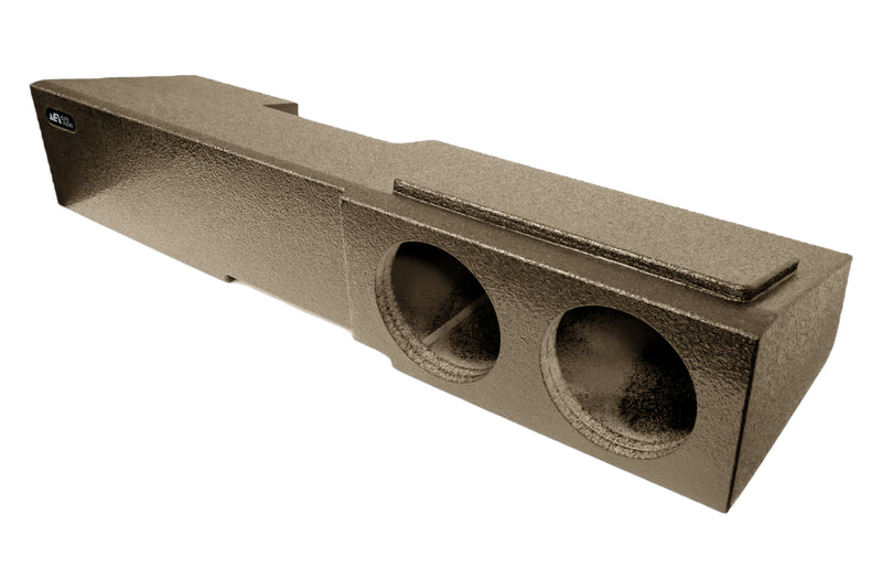 Elite Audio Enclosures | GMC Sierra / Chevrolet Crew Cab 2007+ Dual 8" Ported Double Baffle -  USA Made Subwoofer Box with Bed Liner Spray Finish