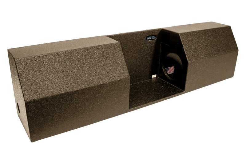 Elite Audio Enclosures | Ford Single Cab Dual 8" Ported -  USA Made Subwoofer Box with Bed Liner Spray Finish