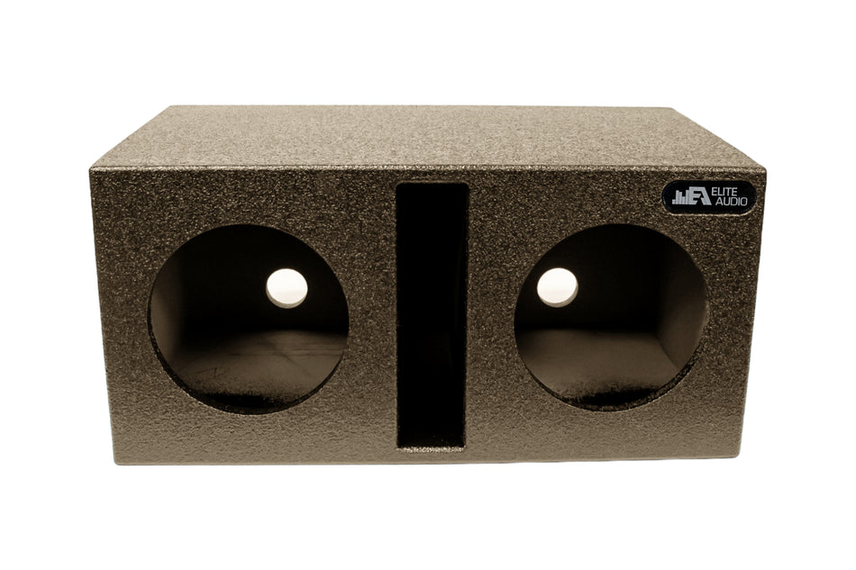 Bed-liner spray finish dual sub enclosure