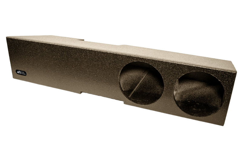 Elite Audio Enclosures | GMC Sierra / Chevrolet Silverado Crew Cab 2019+ Dual 10" Ported -  USA Made Subwoofer Box with Bed Liner Spray Finish