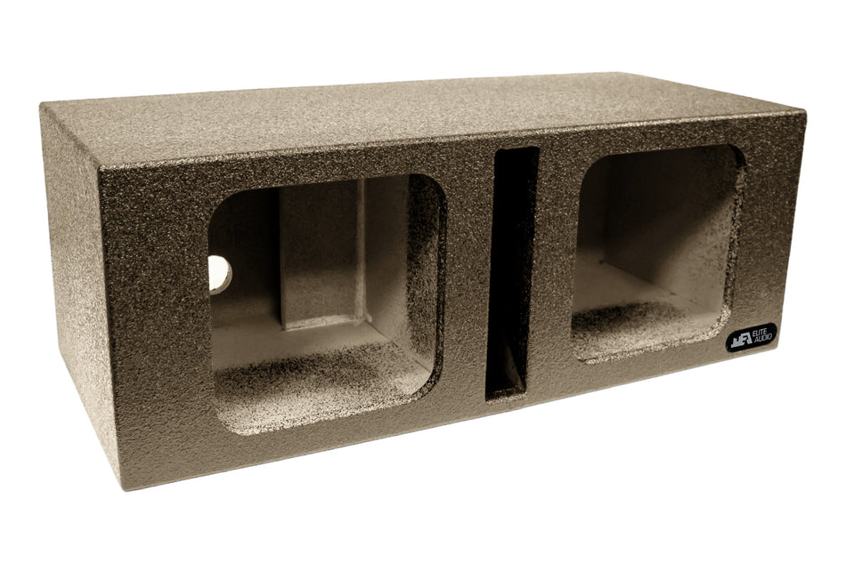 Elite Audio Enclosures | Universal Dual 10" Ported -  USA Made Subwoofer Box with Bed Liner Spray Finish