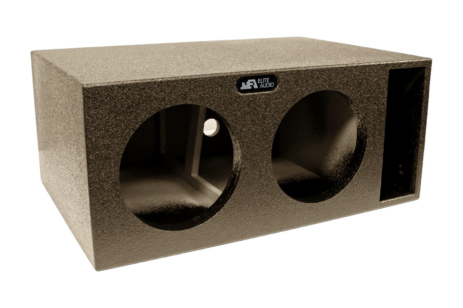 Elite Audio Enclosures | Universal Dual 10" Ported XL SPL-  USA Made Subwoofer Box with Bed Liner Spray Finish