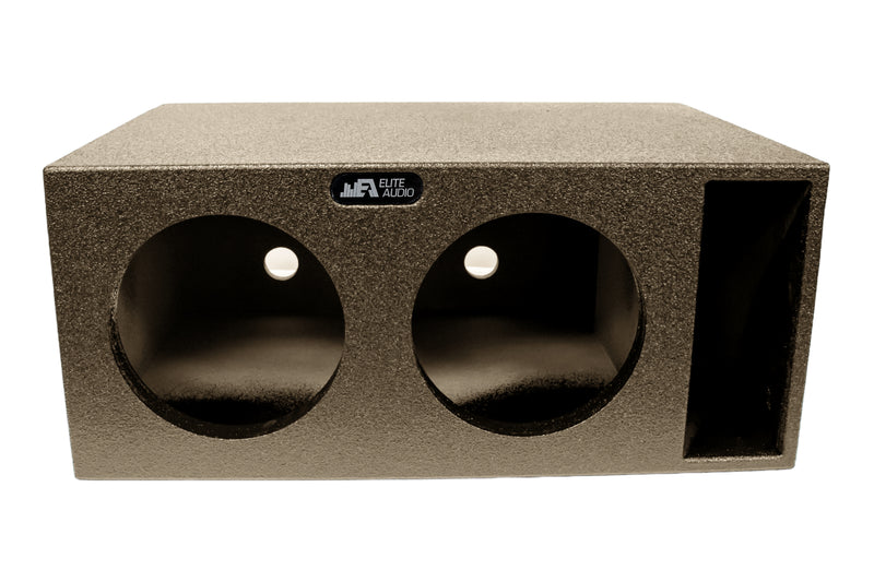 Elite Audio Enclosures | Universal Dual 10" Ported XL SPL-  USA Made Subwoofer Box with Bed Liner Spray Finish