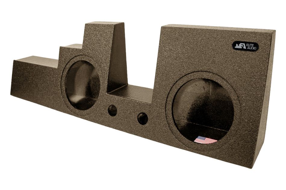 Elite Audio Enclosures | Ford F-250 / F-350 / F-450 Super Duty 2000-2016 Dual 10" -  USA Made Subwoofer Box with Bed Liner Spray Finish