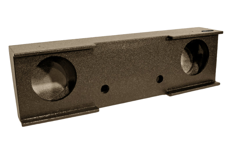 Elite Audio Enclosures | GMC Sierra / Chevrolet Silverado Crew Cab 2007-2013 Dual 10" Sealed -  USA Made Subwoofer Box with Bed Liner Spray Finish