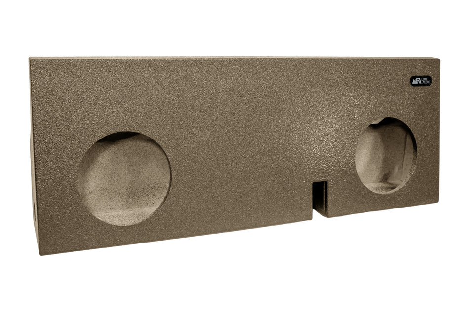 Elite Audio Enclosures | Toyota Tacoma 2005+ Crew Cab Dual 10" Sealed -  USA Made Subwoofer Box with Bed Liner Spray Finish