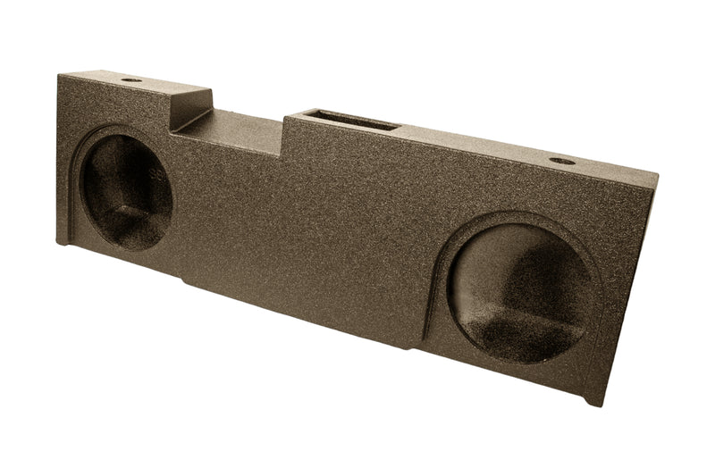 Elite Audio Enclosures | GMC Sierra / Chevrolet Silverado Crew Cab 2019+ Dual 12" Ported -  USA Made Subwoofer Box with Bed Liner Spray Finish