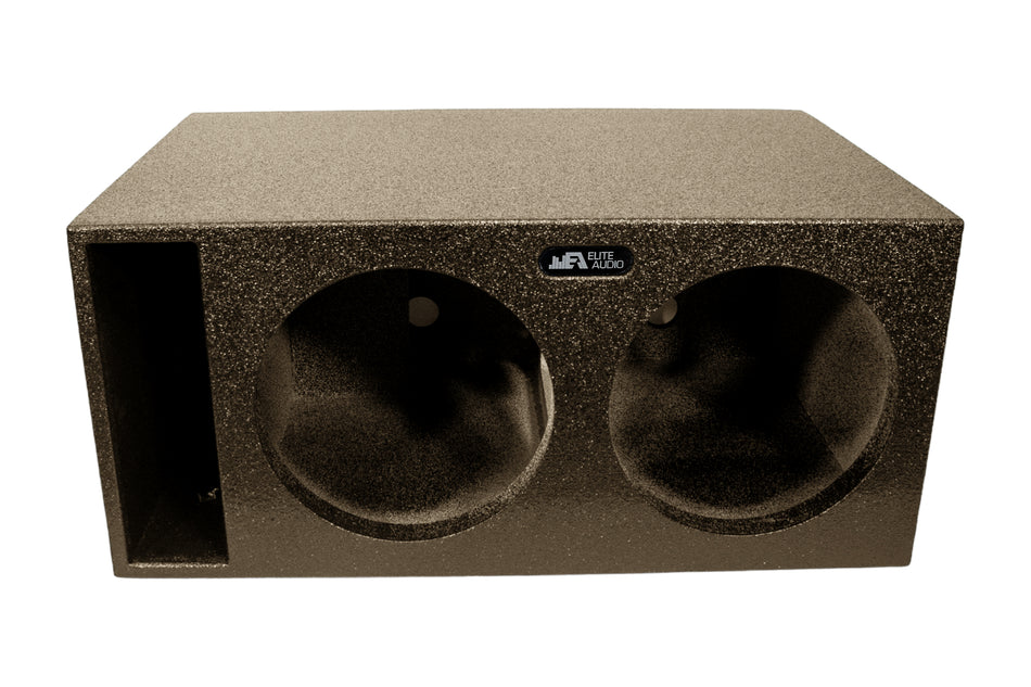 Elite Audio Enclosures | Universal Dual 12" Ported Front Fire XL SPL -  USA Made Subwoofer Box with Bed Liner Spray Finish