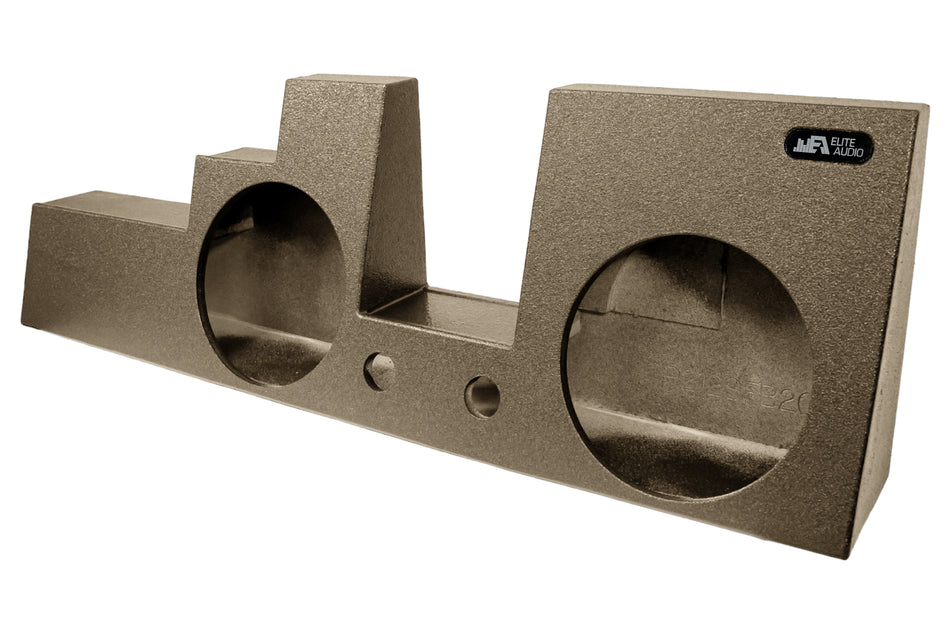 Elite Audio Enclosures | Ford F-250 / F-350 / F-450 Super Duty 2000-2016 Dual 12" -  USA Made Subwoofer Box with Bed Liner Spray Finish