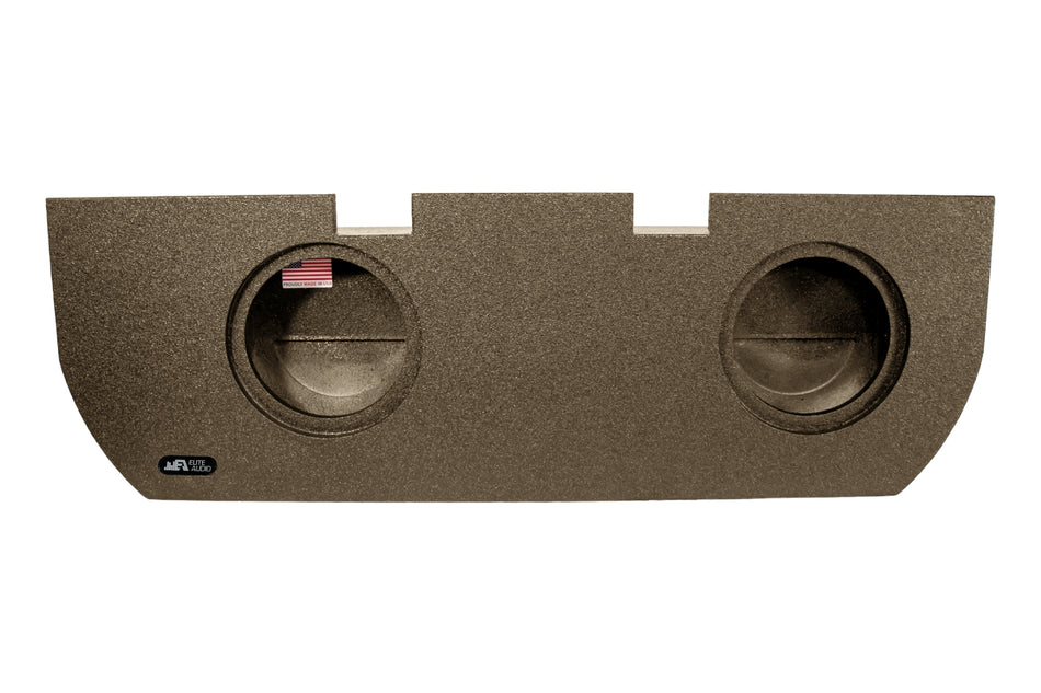Elite Audio Enclosures | Toyota Tundra 2022+ Crew Cab Dual 12" Sealed -  USA Made Subwoofer Box with Bed Liner Spray Finish