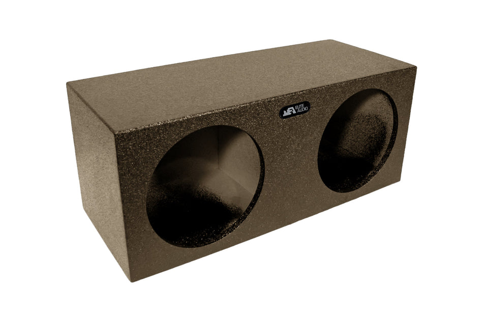 Elite Audio Enclosures | Universal Dual 15” Sealed -  USA Made Subwoofer Box with Bed Liner Spray Finish