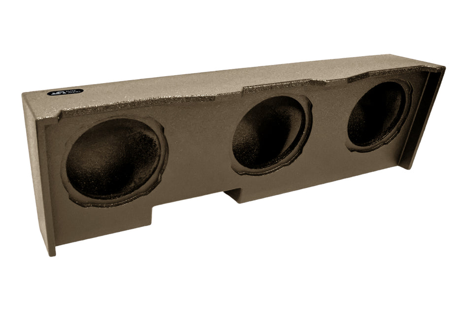 Elite Audio Enclosures | GMC Sierra / Chevrolet Silverado Crew Cab 2019+ Triple 10" Sealed -  USA Made Subwoofer Box with Bed Liner Spray Finish