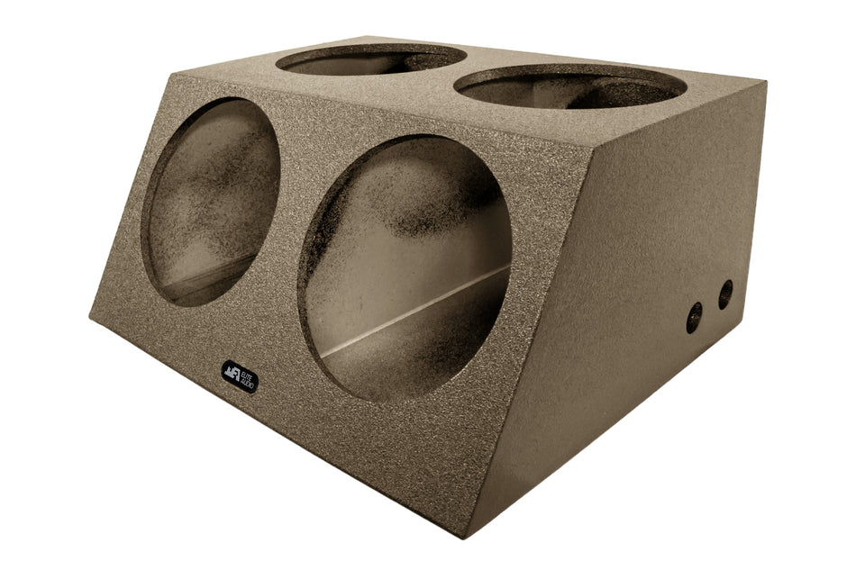 Elite Audio Enclosures | Universal Quad 15" Angle Face Sealed -  USA Made Subwoofer Box with Bed Liner Spray Finish