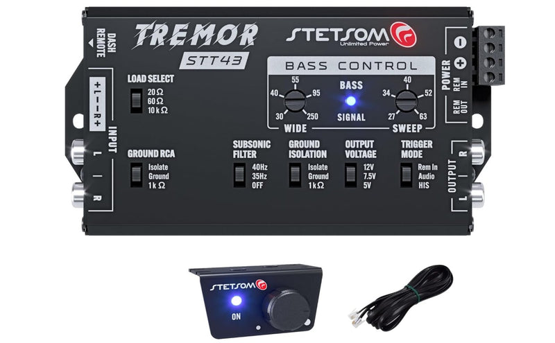Stetsom STT43 Tremor PRO Digital Bass Restoration Processor with Remote Bass Control