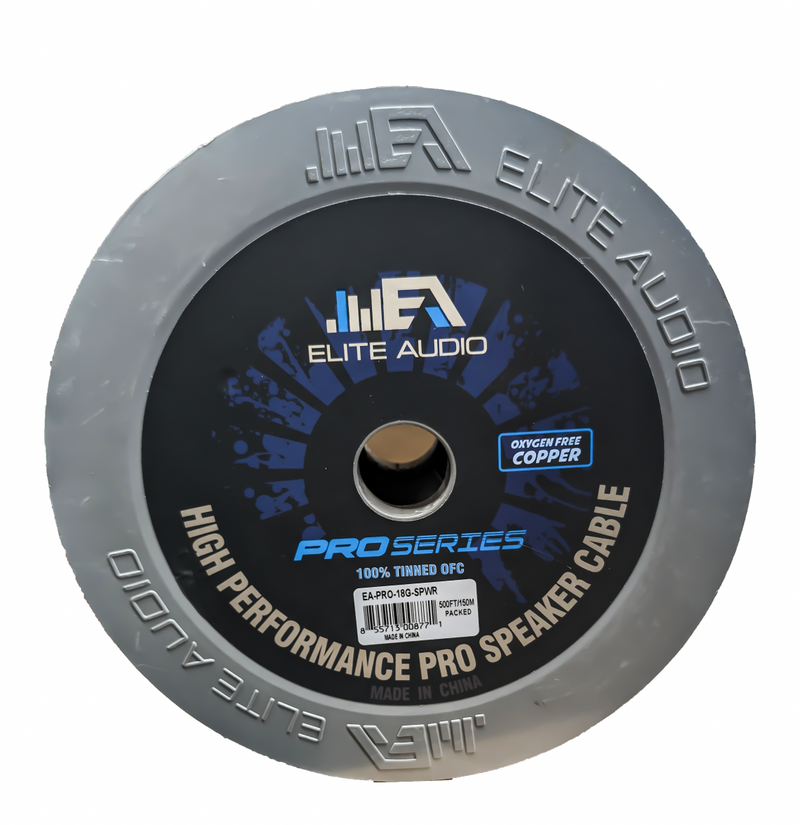 Elite Audio PRO 18G SPWR 500 FT TINNED 100% COPPER BLUE/SILVER