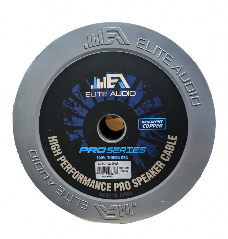 EElite Audio PRO 16G SPWR 300 FT TINNED 100% COPPER Blue/ Black