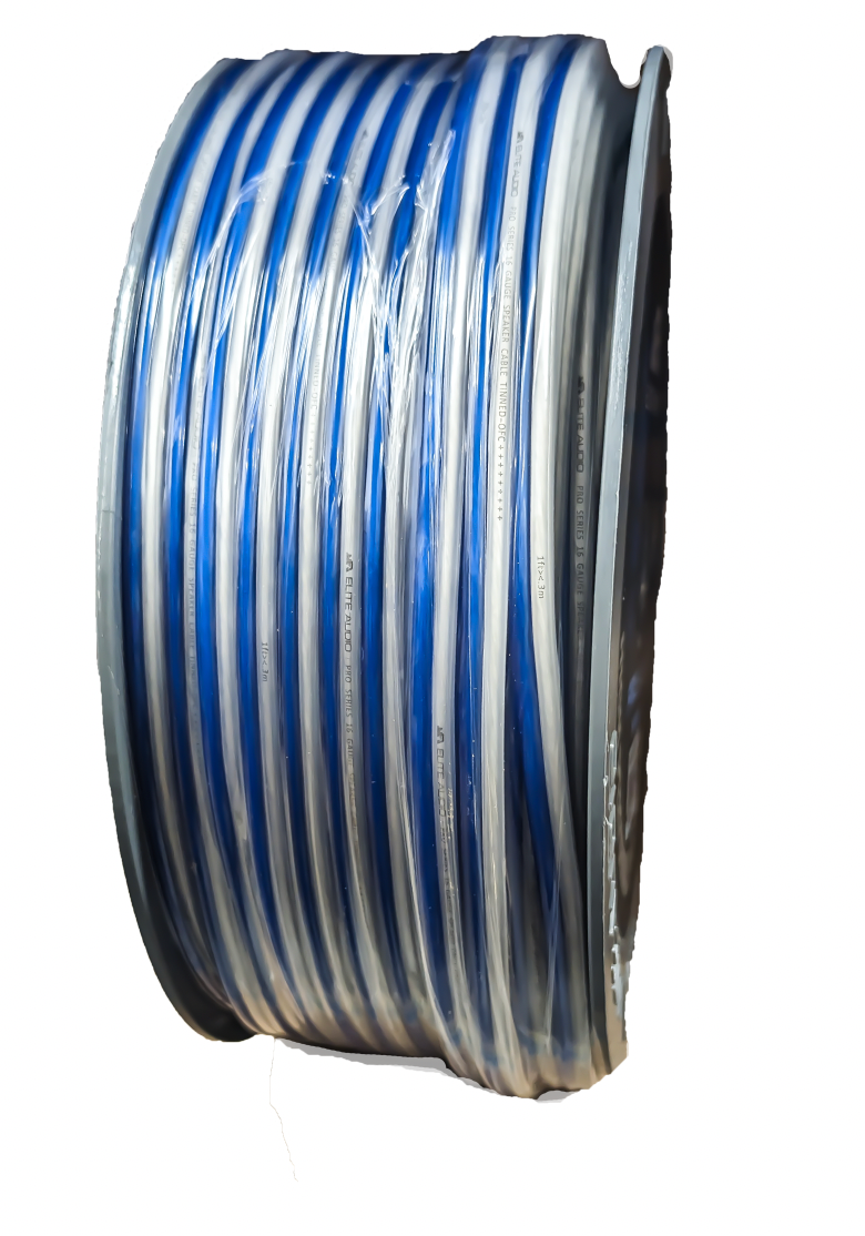 EElite Audio PRO 16G SPWR 300 FT TINNED 100% COPPER Blue/ Black