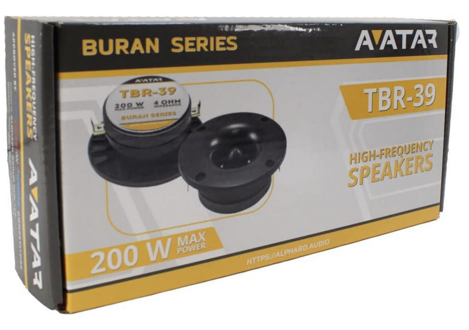 Avatar TBR-39 Black 1" VC 200 Watt 4 Ohm High Frequency Bullet Tweeter