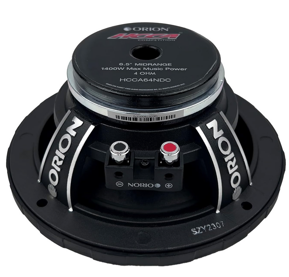 Orion HCCA64NDC HCCA Pro Audio 6.5" 350 Watt RMS Midrange Speakers 1400W Max 4 Ohm With Dust Cap PAIR